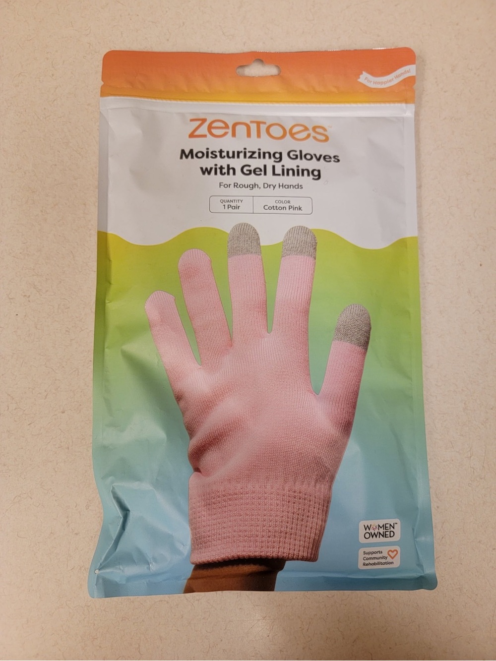 Moisturizing Gloves with Gel Lining in the color Cotton Pink